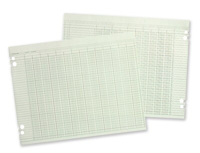Wilson Jones® Columnar Ruled Sheets, 11 x 17, 36 Lines, 24 Columns, 100 Sheets