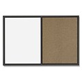 Quartet® Standard Combination Whiteboard/Cork Bulletin Board, 3 x 2, Black