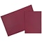 JAM Paper® 2 Pocket Linen Folders; Burgundy, 25/Pack (386LBURA)