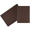 JAM Paper Two-Pocket Textured Linen Business Folders, Chocolate Brown, 50/Box(386LBRC)