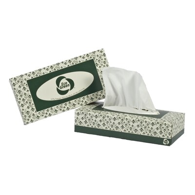Eco Green Facial Tissue, 2-ply, 150 Tissues/Box, 20 Boxes/Pack (EF150)