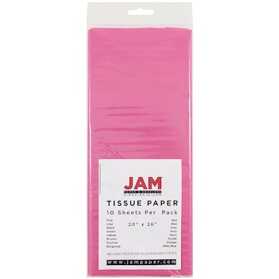 JAM Paper® Tissue Paper, Fuchsia Pink, 10/Pack (1152351)