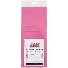 JAM Paper® Tissue Paper, Fuchsia Pink, 10/Pack (1152351)