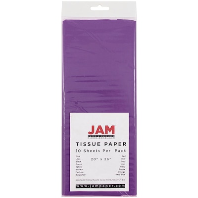 JAM Paper® Tissue Paper, Purple, 10/pack (1152355)