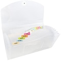 Jam Paper Plastic File Pocket, Check Size, Clear (2163595)