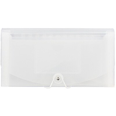 Jam Paper Plastic File Pocket, Check Size, Clear (2163595)