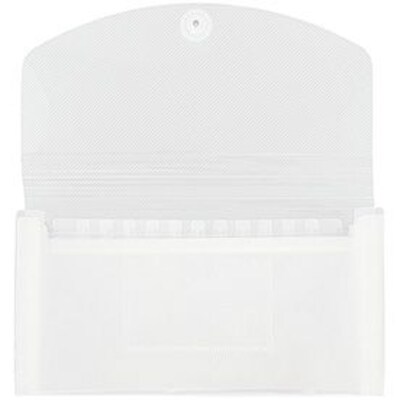 Jam Paper Plastic File Pocket, Check Size, Clear (2163595)