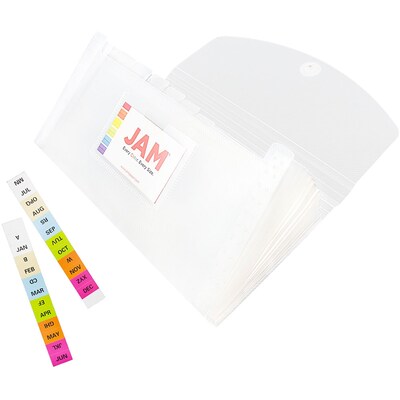 Jam Paper Plastic File Pocket, Check Size, Clear (2163595)