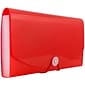 Jam Paper Plastic File Pocket, Check Size, Red (2167012)