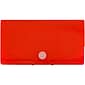 Jam Paper Plastic File Pocket, Check Size, Red (2167012)