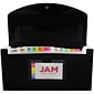 Jam Paper Plastic File Pocket, Check Size, Black (2167013)