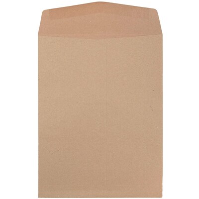 JAM Paper 9 x 12 Open End Catalog Envelopes, Brown Kraft Paper Bag, 100/Pack (6315446)