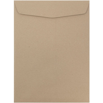 JAM Paper 10 x 13 Open End Catalog Envelopes, Brown Kraft Paper Bag, 100/Pack (6315603)