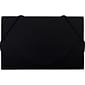 JAM Paper® Plastic Business Card Holder Case with Round Flap, Black Solid, Sold Individually (9167043)