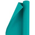 JAM Paper® Gift Wrap, Matte Wrapping Paper, 25 Sq. Ft, Matte Peacock Blue, Roll Sold Individually (170128191)