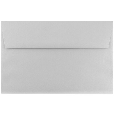 JAM Paper A9 Metallic Invitation Envelopes, 5.75 x 8.75, Stardream Silver, 25/Pack (211817120)