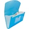 Jam Paper Plastic File Pocket, Check Size, Blue (221618980)