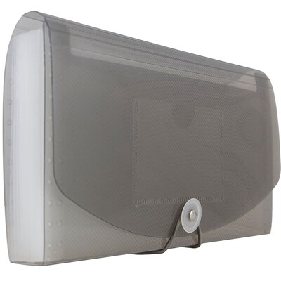 Jam Paper Plastic File Pocket, Check Size, Smoke Gray (221618981)