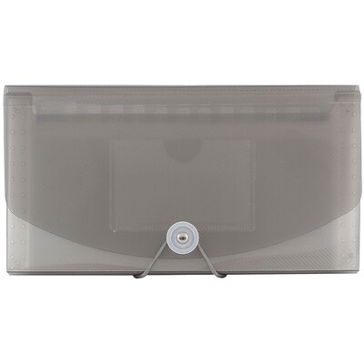 Jam Paper Plastic File Pocket, Check Size, Smoke Gray (221618981)