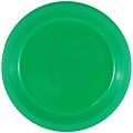 JAM Paper® Round Plastic Disposable Party Plates, Medium, 9 Inch, Green, 20/Pack (255328197)