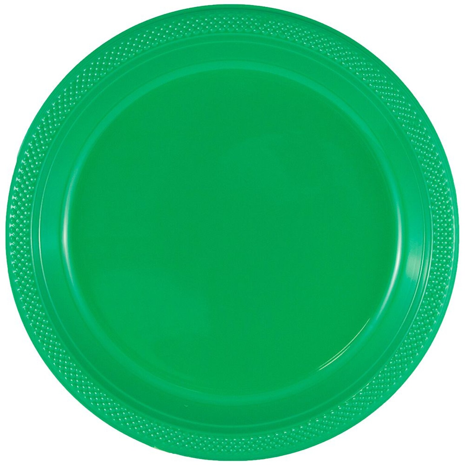 JAM Paper 9 Plastic Plates, Green, 20/Pack (255328197)