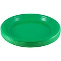 JAM Paper® Round Plastic Disposable Party Plates, Medium, 9 Inch, Green, 20/Pack (255328197)