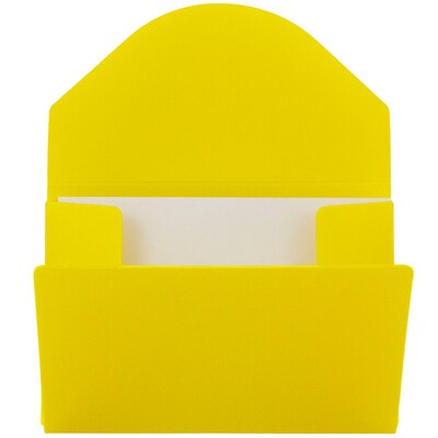 JAM Paper® Plastic Business Card Holder Case, Yellow Solid, Sold Individually (291618971)