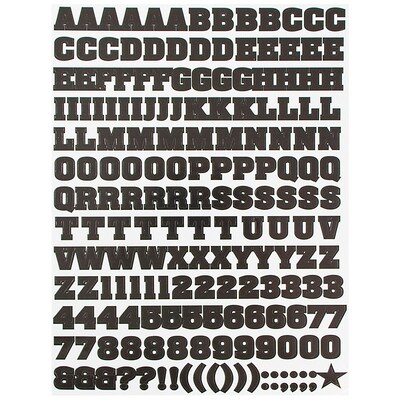 JAM Paper® Self-Adhesive Alphabet Letter Stickers, Black, 372/Pack (2132817353)