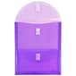 JAM Paper® 2 Pocket Plastic Envelope with Hook & Loop, Letter Open End, 9.5 x 11.5, Purple, Sold Individually (2163613481)