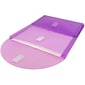 JAM Paper® 2 Pocket Plastic Envelope with Hook & Loop, Letter Open End, 9.5 x 11.5, Purple, Sold Individually (2163613481)
