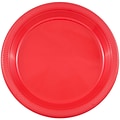 JAM Paper® Round Plastic Disposable Party Plates, Small, 7 Inch, Red, 20/Pack (7255320666)