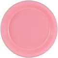 JAM Paper® Round Plastic Disposable Party Plates, Medium, 9 Inch, Baby Pink, 20/Pack (9255320671)