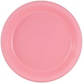 JAM Paper® Round Plastic Disposable Party Plates, Small, 7 Inch, Baby Pink, 20/Pack (7255320670)