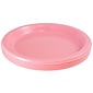 JAM Paper® Round Plastic Disposable Party Plates, Small, 7 Inch, Baby Pink, 20/Pack (7255320670)