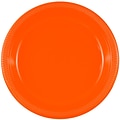 JAM Paper® Round Plastic Disposable Party Plates, Medium, 9 Inch, Orange, 20/Pack (9255320687)