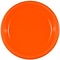 JAM Paper® Round Plastic Disposable Party Plates, Small, 7 Inch, Orange, 20/Pack (7255320686)