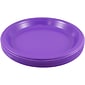 JAM Paper® Round Plastic Disposable Party Plates, Small, 7 Inch, Purple, 20/Pack (7255320688)