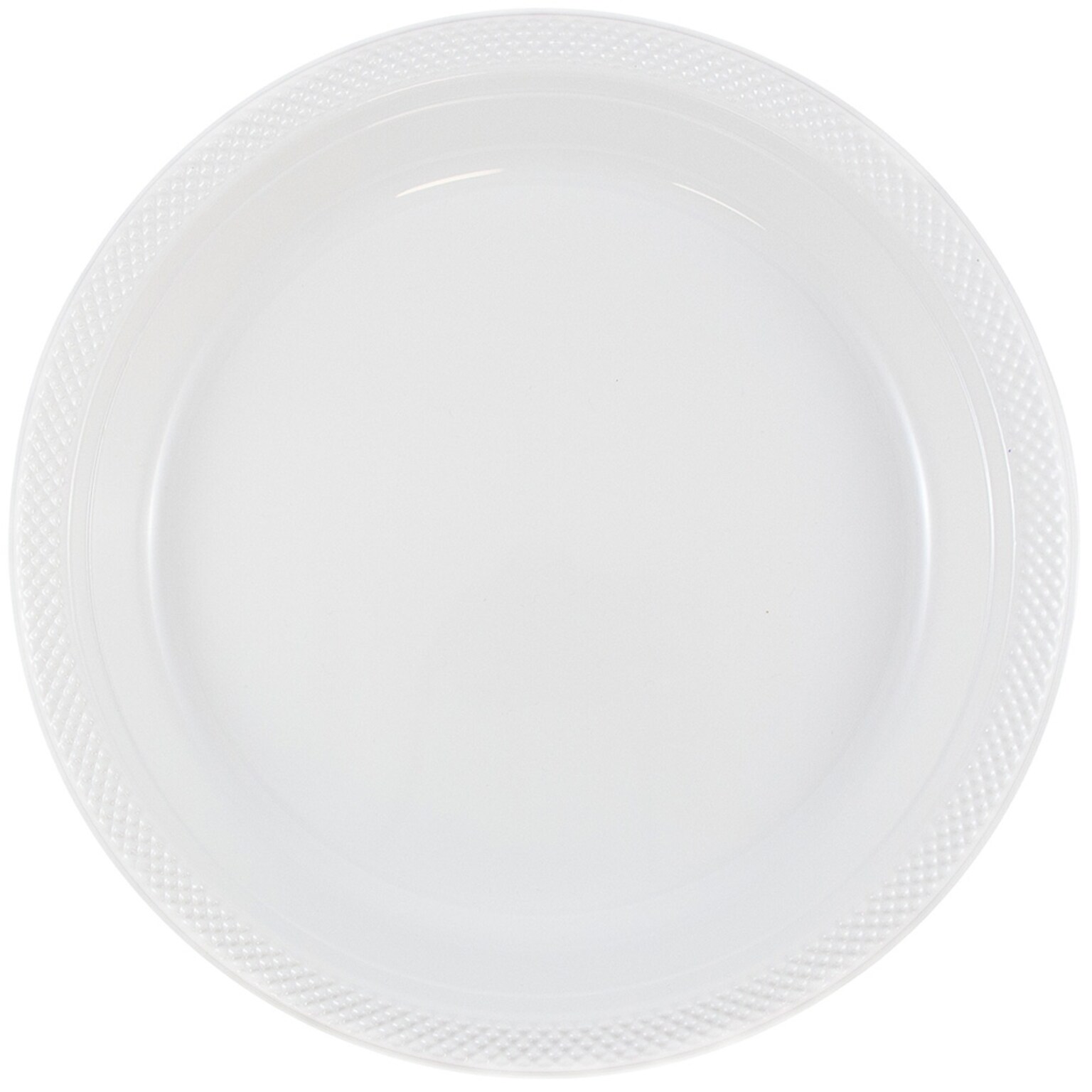 JAM Paper 7 Plastic Plates, White, 20/Pack (7255320690)