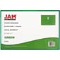 JAM Paper® Plastic Envelopes with Button and String Tie Closure, Legal Booklet, 9.75 x 14.5, Green Poly, 12/pack (219B1GR)