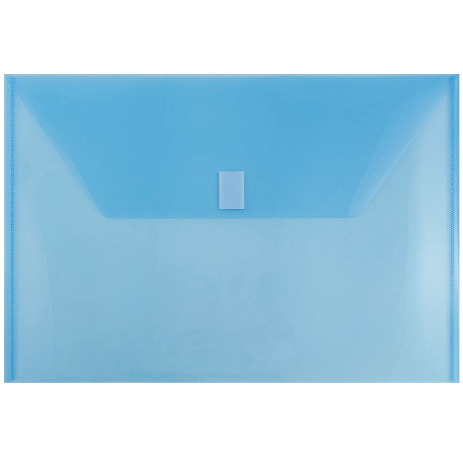 Jam Paper Plastic File Pocket, Legal Size, Blue, 12/Pack (219V0BU)