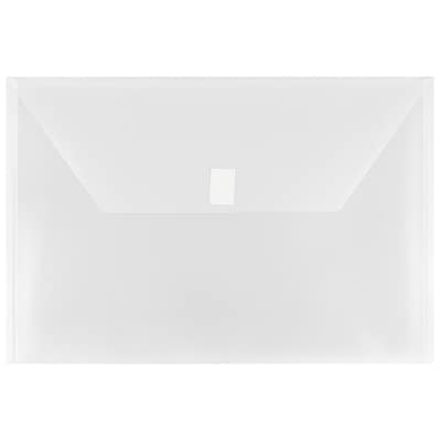 Jam Paper Plastic File Pocket, Legal Size, Clear, 12/Pack (219V0CL)