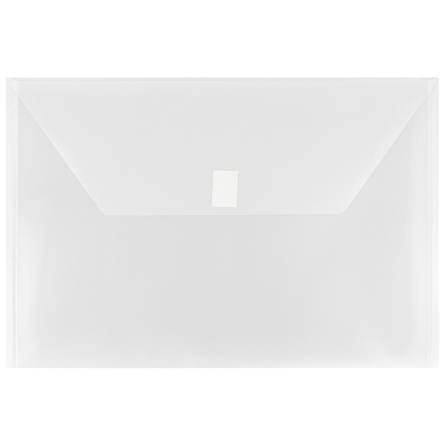 Jam Paper Plastic File Pocket, Legal Size, Clear, 12/Pack (219V0CL)