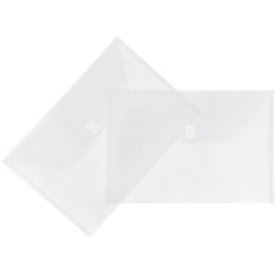 Jam Paper Plastic File Pocket, Legal Size, Clear, 12/Pack (219V0CL)