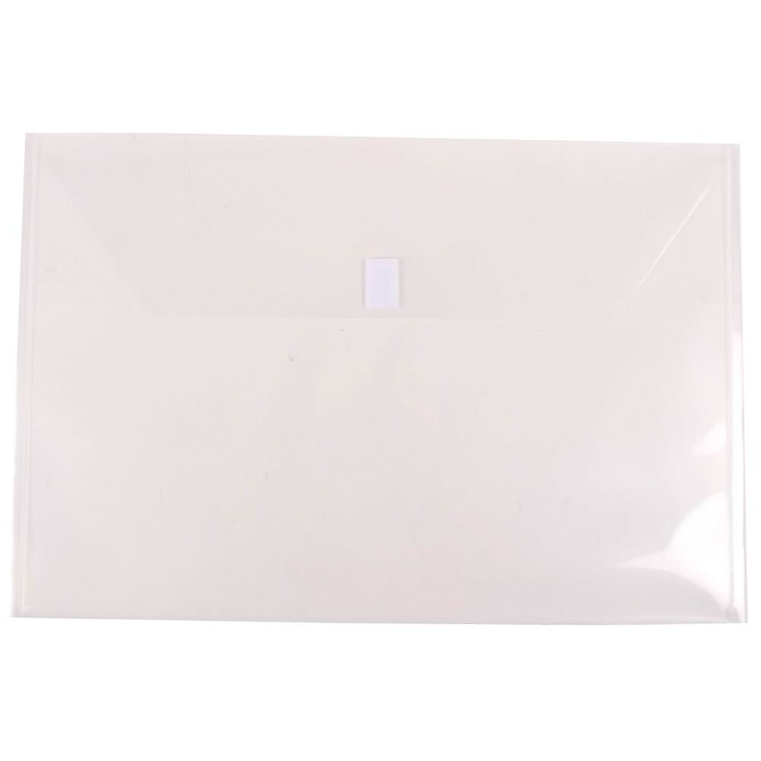 Jam Paper Plastic File Pocket, Legal Size, Clear, 12/Pack (457V0CL)