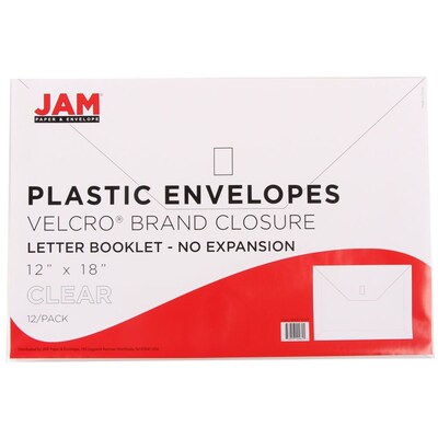 Jam Paper Plastic File Pocket, Legal Size, Clear, 12/Pack (457V0CL)