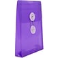 JAM Paper® Plastic Envelopes with Button and String Tie Closure, Open End, 4.25 x 6.25, Purple Poly, 12/pack (473B1PU)