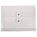 JAM Paper® Plastic Envelopes with Button and String Tie Closure, Index Booklet, 5.25 x 7.5, Clear Po