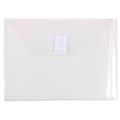 JAM Paper® Plastic Envelopes with Hook & Loop Closure, Index Booklet, 5.5 x 7.5, Clear Poly, 12/Pa