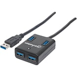 Manhattan SuperSpeed 4-Port USB 3.0 Hub, Black (ICI162296)