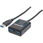 Manhattan SuperSpeed 4-Port USB 3.0 Hub, Black (ICI162296)
